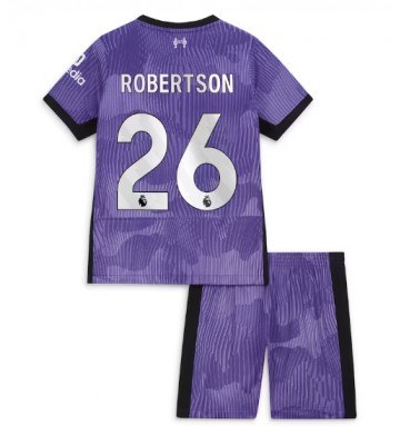 Liverpool Andrew Robertson #26 Tercera Equipación Niños 2023-24 Manga Corta (+ Pantalones cortos)